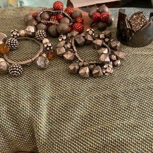 Funky vintage bracelet ring collection 💕💙🎀